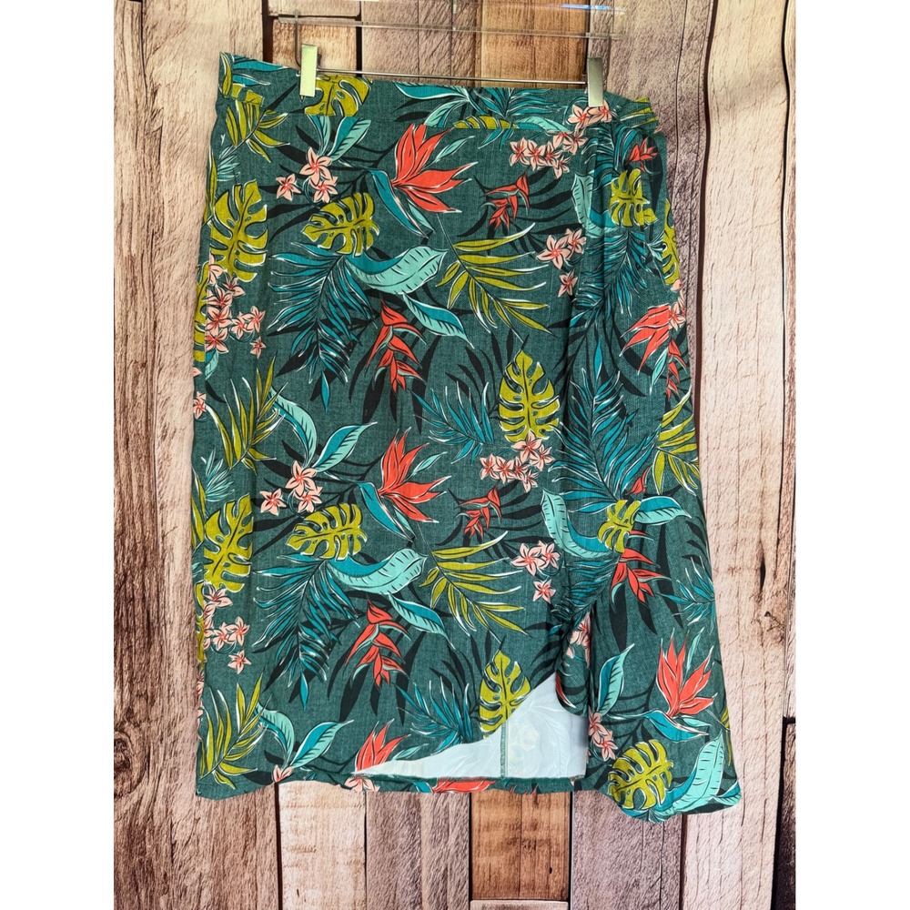 RipSkirt Hawaii Jungle Wrap Skirt Tropical Resort Vacation Summer Midi XL NWT